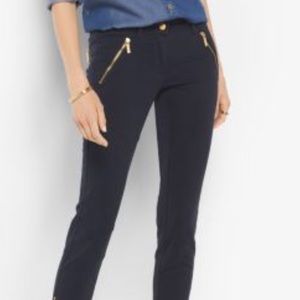 Michael Korda Black Capri with Gold Zip Pockets